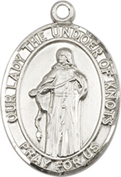 [8383SS] Sterling Silver Our Lady of Knots Medal