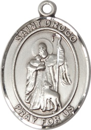 [8386SS] Sterling Silver Saint Drogo Medal