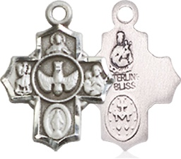 [3190SS] Sterling Silver 5-Way Medal