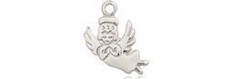 [2128SS] Sterling Silver Guardian Angel Medal