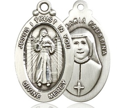 [4145DMSS] Sterling Silver Divine Mercy Medal