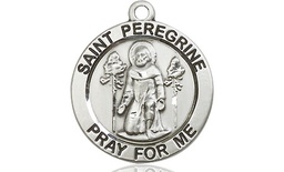 [4060SS] Sterling Silver Saint Peregrine Medal