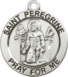 [4060SS] Sterling Silver Saint Peregrine Medal