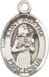 [9003SS] Sterling Silver Saint Agatha Medal