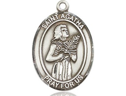 [7003SS] Sterling Silver Saint Agatha Medal