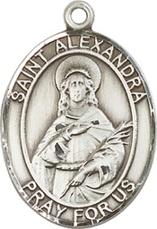 [7215SS] Sterling Silver Saint Alexandra Medal