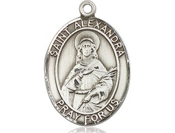 [7215SS] Sterling Silver Saint Alexandra Medal