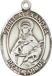 [8215SS] Sterling Silver Saint Alexandra Medal
