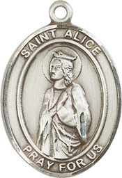 [7248SS] Sterling Silver Saint Alice Medal