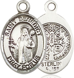 [9008SS] Sterling Silver Saint Benedict Medal
