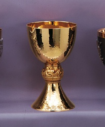 [2854] Brass Goldplated Chalice &amp; Paten