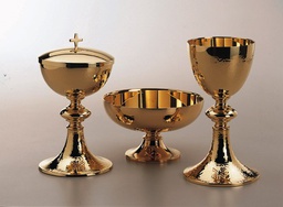[5160] Hammered Brass Chalice Gold Plated