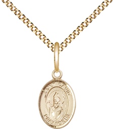 [9027GF/18G] 14kt Gold Filled Saint David of Wales Pendant on a 18 inch Gold Plate Light Curb chain