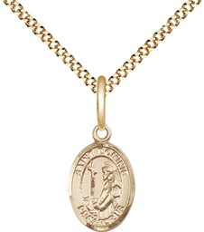 [9030GF/18G] 14kt Gold Filled Saint Dominic de Guzman Pendant on a 18 inch Gold Plate Light Curb chain