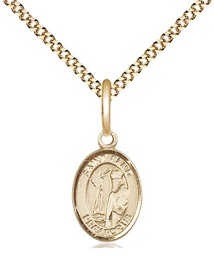 [9031GF/18G] 14kt Gold Filled Saint Elmo Pendant on a 18 inch Gold Plate Light Curb chain