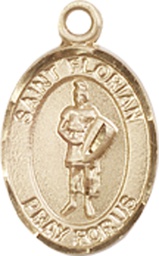 [9034GF] 14kt Gold Filled Saint Florian Medal