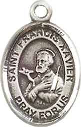 [9037SS] Sterling Silver Saint Francis Xavier Medal