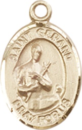 [9042GF] 14kt Gold Filled Saint Gerard Majella Medal