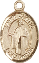 [9052GF] 14kt Gold Filled Saint Justin Medal