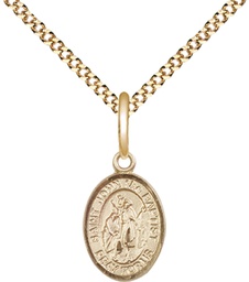 [9054GF/18G] 14kt Gold Filled Saint John the Baptist Pendant on a 18 inch Gold Plate Light Curb chain