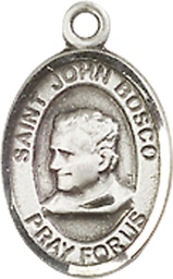 [9055SS] Sterling Silver Saint John Bosco Medal