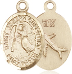 [9057GF] 14kt Gold Filled Saint Joseph of Cupertino Medal