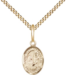 [9071GF/18G] 14kt Gold Filled Saint Mary Magdalene Pendant on a 18 inch Gold Plate Light Curb chain