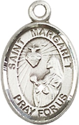 [9072SS] Sterling Silver Saint Margaret Mary Alacoque Medal
