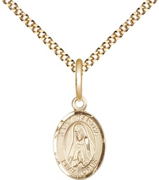 [9075GF/18G] 14kt Gold Filled Saint Martha Pendant on a 18 inch Gold Plate Light Curb chain