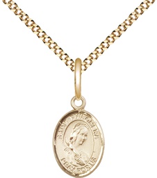 [9077GF/18G] 14kt Gold Filled Saint Philomena Pendant on a 18 inch Gold Plate Light Curb chain
