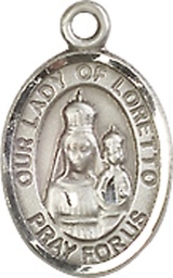[9082SS] Sterling Silver Our Lady of Loretto Medal