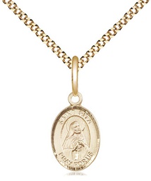 [9094GF/18G] 14kt Gold Filled Saint Rita of Cascia Pendant on a 18 inch Gold Plate Light Curb chain