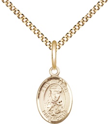 [9097GF/18G] 14kt Gold Filled Saint Sarah Pendant on a 18 inch Gold Plate Light Curb chain