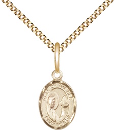 [9101GF/18G] 14kt Gold Filled Our Lady Star of the Sea Pendant on a 18 inch Gold Plate Light Curb chain