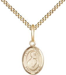 [9107GF/18G] 14kt Gold Filled Saint Thomas the Apostle Pendant on a 18 inch Gold Plate Light Curb chain
