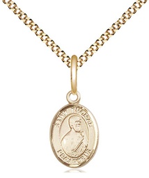 [9107GF/18G] 14kt Gold Filled Saint Thomas the Apostle Pendant on a 18 inch Gold Plate Light Curb chain