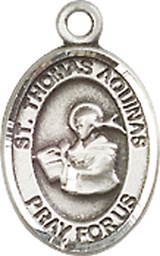 [9108SS] Sterling Silver Saint Thomas Aquinas Medal