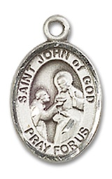 [9112SS] Sterling Silver Saint John of God Medal