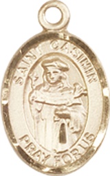 [9113GF] 14kt Gold Filled Saint Casimir of Poland Medal