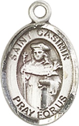 [9113SS] Sterling Silver Saint Casimir of Poland Medal