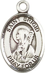 [9123SS] Sterling Silver Saint Brigid of Ireland Medal