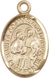 [9132GF] 14kt Gold Filled Saints Cosmas &amp; Damian Medal