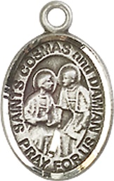 [9132SS] Sterling Silver Saints Cosmas &amp; Damian Medal