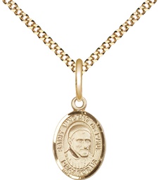 [9134GF/18G] 14kt Gold Filled Saint Vincent de Paul Pendant on a 18 inch Gold Plate Light Curb chain