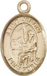 [9135GF] 14kt Gold Filled Saint Jerome Medal