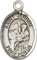 [9135SS] Sterling Silver Saint Jerome Medal