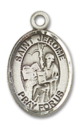 [9135SS] Sterling Silver Saint Jerome Medal