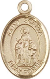[9136GF] 14kt Gold Filled Saint Sophia Medal