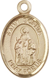 [9136GF] 14kt Gold Filled Saint Sophia Medal