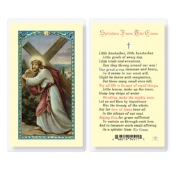 [HI-E24-172] Splinters From The Cross Laminated Holy Card